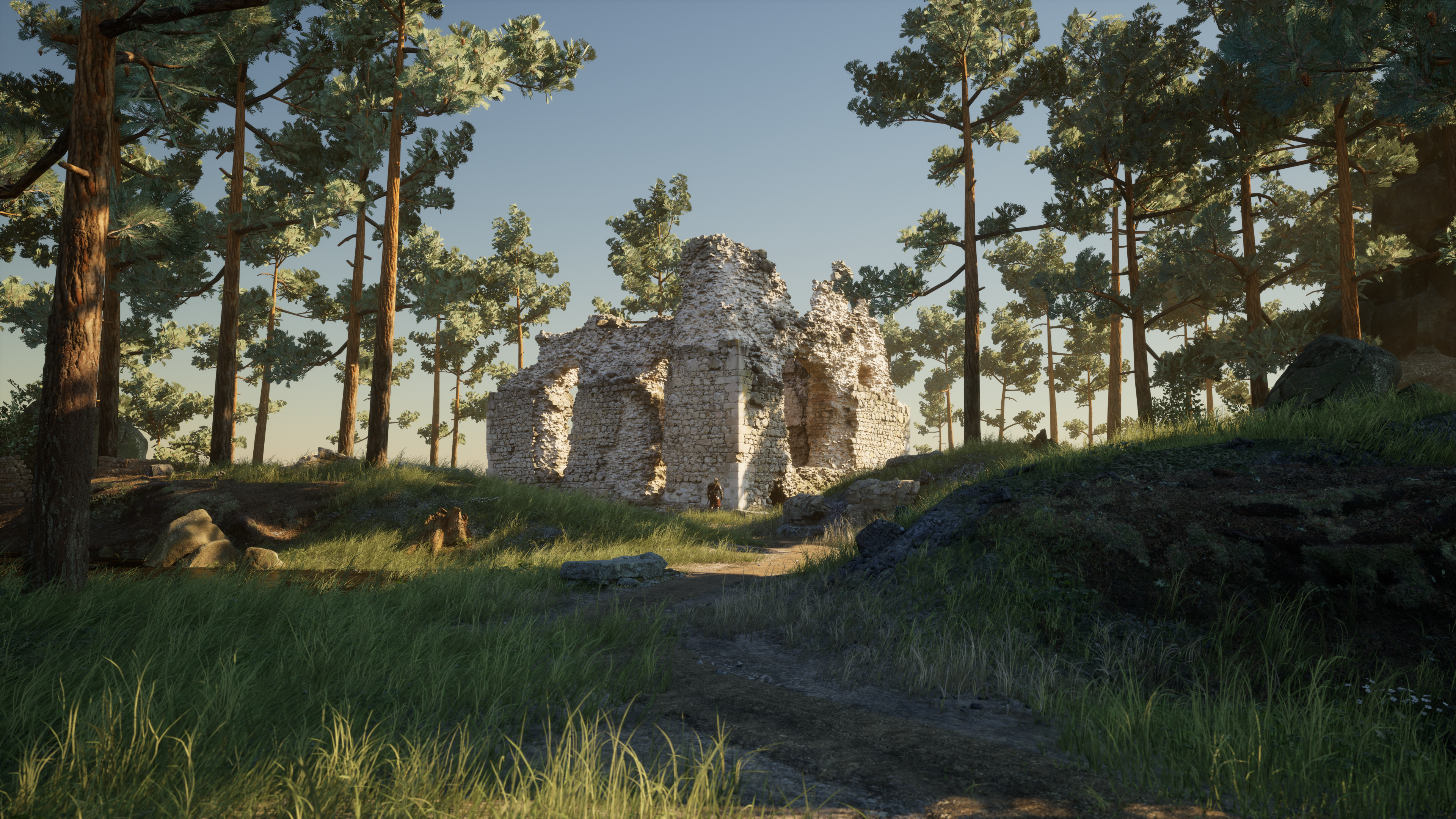 Photorealistic 3D castle environment