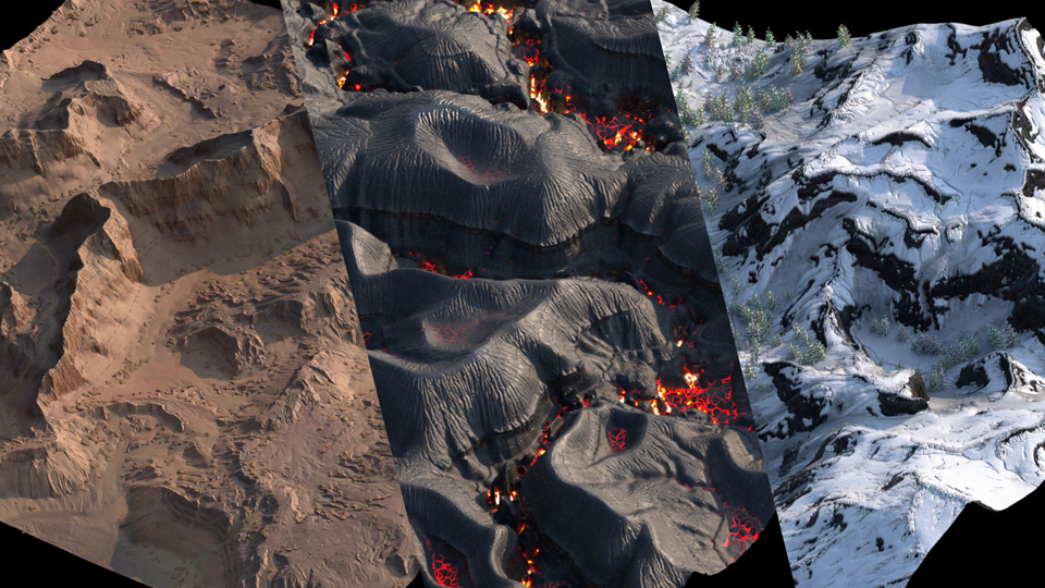 Multi-biome terrain tiles