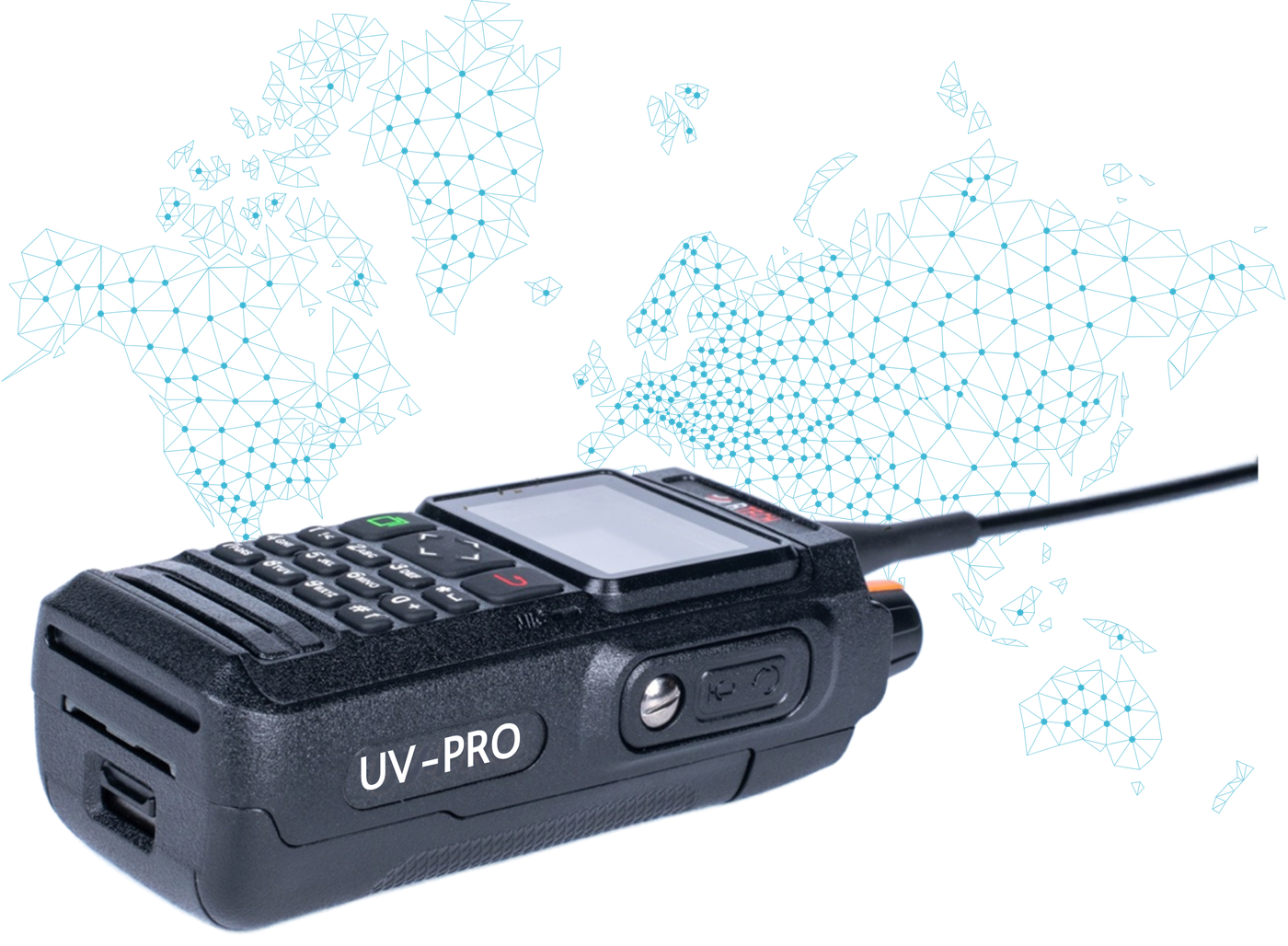 KISS TNC portable radio for off-grid location sharing and chat